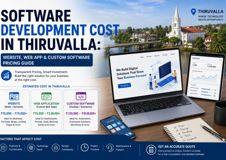 Software Development Cost in Thiruvalla: Website, Web App & Custom Software Pricing Guide